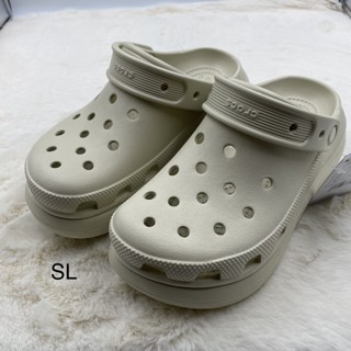 รองเท้า Crocsส้นสูง สำหรับผู้หญิง มาใหม่สวยดี มีสองสี สีครีมกับสีขาว