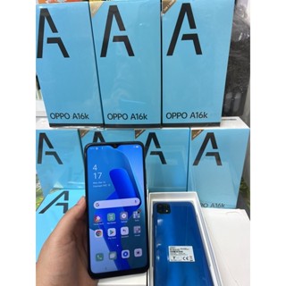 ‼️OPPO A16K[Ram3+32GB]เครื่องโชว์หน้าศูนย์ สภาพเทียบมือ1#มีรับประกันศูนย์#อุปกรณ์ครบไม่ผ่านการใช้งาน#คุ้มมากๆๆ‼️