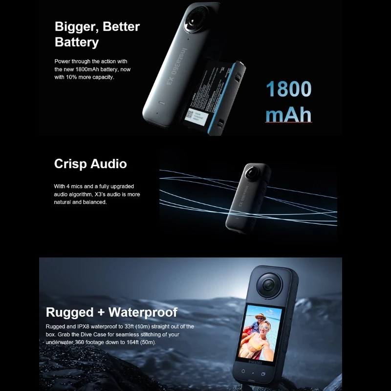Insta360 X3 กล้องแอคชั่นแคม 360 องศา thumbnail 10