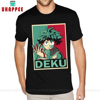 เสื้อยืด พิมพ์ลาย My Hero Academia Midoriya สีดํา สําหรับผู้ชาย