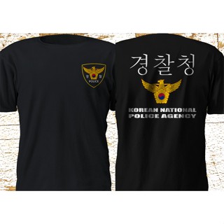 [COD] เสื้อยืดผ้าฝ้าย 100% พิมพ์ลายตํารวจแห่งชาติ สไตล์เกาหลี โอเวอร์ไซซ์ XS-6XL ของขวัญคริสต์มาส สําหรั