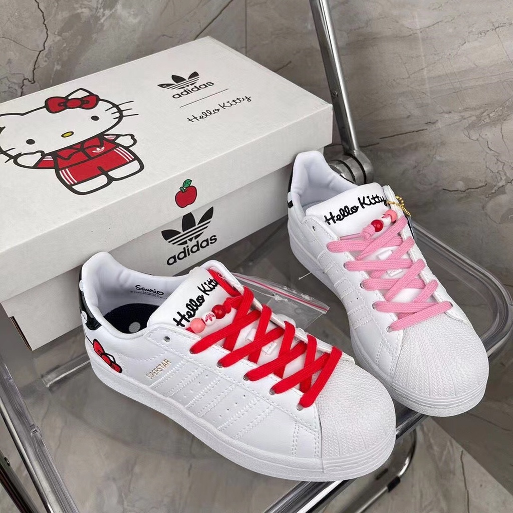 Adidas Superstar Hello Kitty GW7168 สินค้าลิขสิทธิ์แท้ Adidas รองเท้าลำลอง