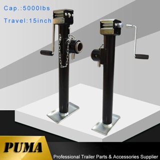 ล้อหน้าเทรลเลอร์ ขนาด 5000 ปอนด์ แบบล้อเดี่ยว Drop Leg Boat Swivel Trailer Jack, 5,000 lbs. 15in ขายกเทเลอร์