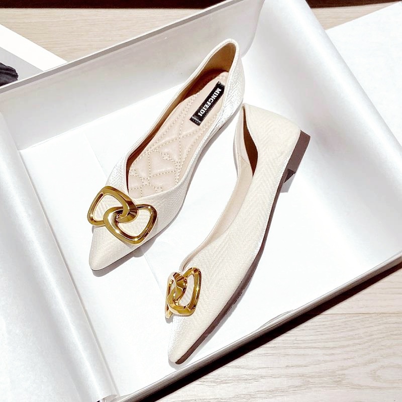 Pointed Women's Shoes Work Shoes Gentle/Fairy Tale Style Shoes Fashion Women's Shoes Flat Heel Soft 