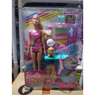 Barbie Swim N Dive เซตนี้กดปุ่มด้านข้างลำตัว ขยับแขนว่ายน้ำได้ด้วยคะ