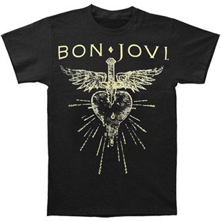 [COD] {พร้อมส่ง เสื้อยืดผ้าฝ้าย 100% พิมพ์ลาย Bon Jovi Hear Dagger พลัสไซซ์ พลัสไซซ์ ของขวัญคริสต์มาส สําหรับผู้ชาย