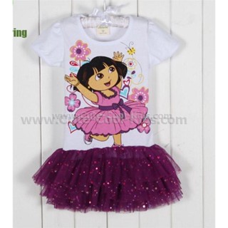 Dress-211 กระโปรงเด็กลายการ์ตูน Size-90 (1-2Y)