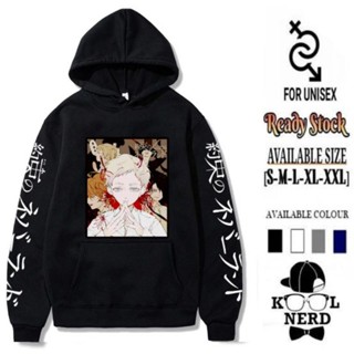 Jxlq ขายดี เสื้อฮู้ดดี้ ผ้าฝ้ายแท้ ลายอนิเมะ YAKUSOKU NO NEVERLAND THE PROMISE NORMAN สไตล์ฮิปฮอป ของขวัญวันเกิด สําหรับผู้ชาย YQ