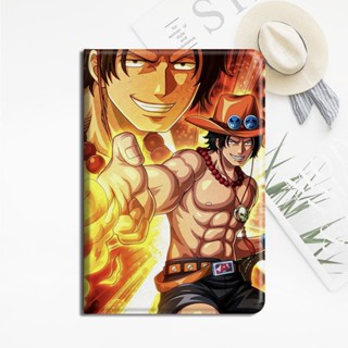 One Piece Ace Vulcan มีที่ใส่ปากกา เคส air 4/5 mini1/2/3/4/5/6 เคสไอแพด gen10 10.2 gen 7/8/9 เคสซิลิโคน 2022 pro 11 case