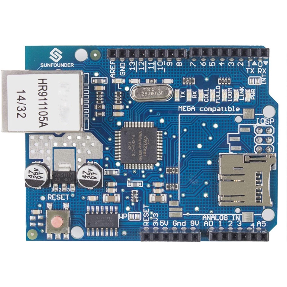 1pcs Shield Ethernet Shield W5100 R3 UNO Mega 2560 1280 328 UNR R3 W5100 Development board for ardui