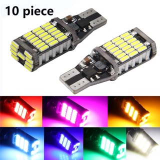 หลอดไฟถอยหลัง LED T15 W16W 921 912 T16 902 พลังงานสูง 4014SMD 1200LM แบบเปลี่ยน สําหรับรถยนต์ 45 ชิ้น