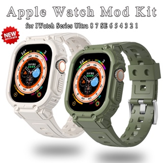 เคสนาฬิกาข้อมือซิลิโคน TPU พร้อมสายคล้อง สําหรับ Apple Watch Ultra Band 49 มม. 44 มม. 45 มม. Iwatch Series 8 7 6 5 4 SE