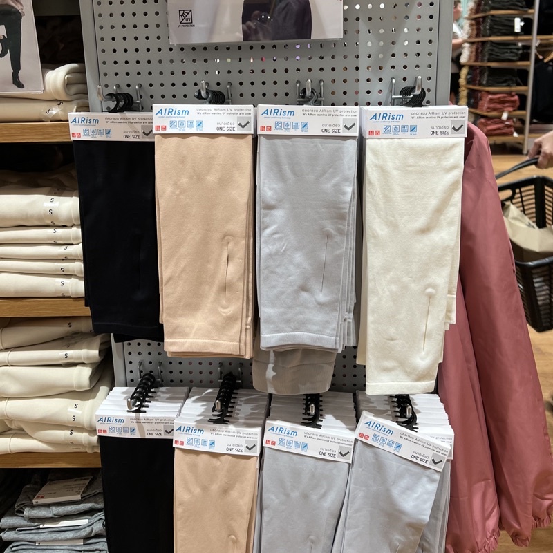 สีใหม่ Uniqlo ปลอกแขนกันยูวี ปลอกแขน AIRism ปลอกแขนกันแดด แอริซึ่ม