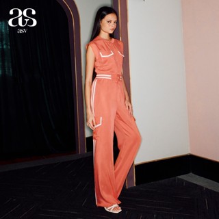 [asv pf22] Trina tuxedo pants กางเกงผู้หญิง ขายาว แต่งเทปข้าง กระเป๋าปะข้าง