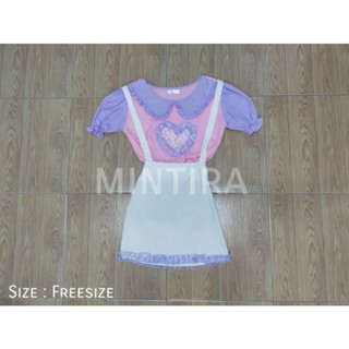 เซต 2 ชิ้น เสื้อ+เอี๊ยม สวยหวานมากกก