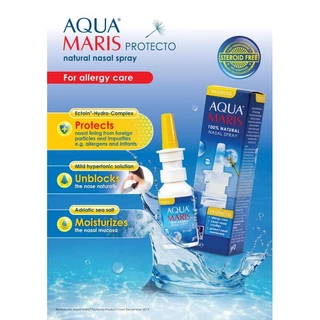 สเปรย์พ่นจมูก Aqua Maris อความาริส 4 สูตร Baby/Classic/Strong/Protecto สำหรับเด็กและผู้ใหญ่ (1 ขวด)