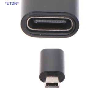 UTZN&gt; Mini 5 Pin USB Adapter B Male to USB Type C Female Data Data Transfer Connector new