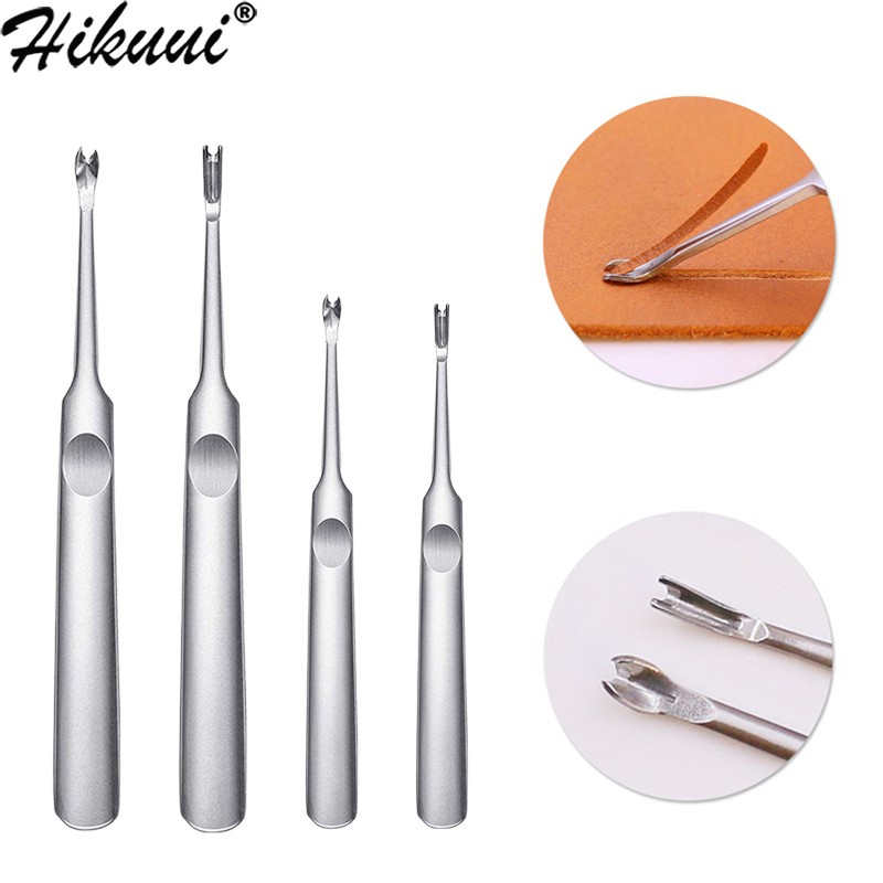 ชุดเครื่องมือแกะสลักหนัง สเตนเลส รูปตัว U DIY 4 ชิ้น 5 ชิ้น