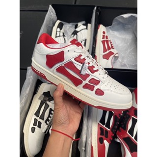 [ พร้อมส่ง ] Amiri Sneaker Skel Top Low White Red Size 40 - 46 [ ORI ]