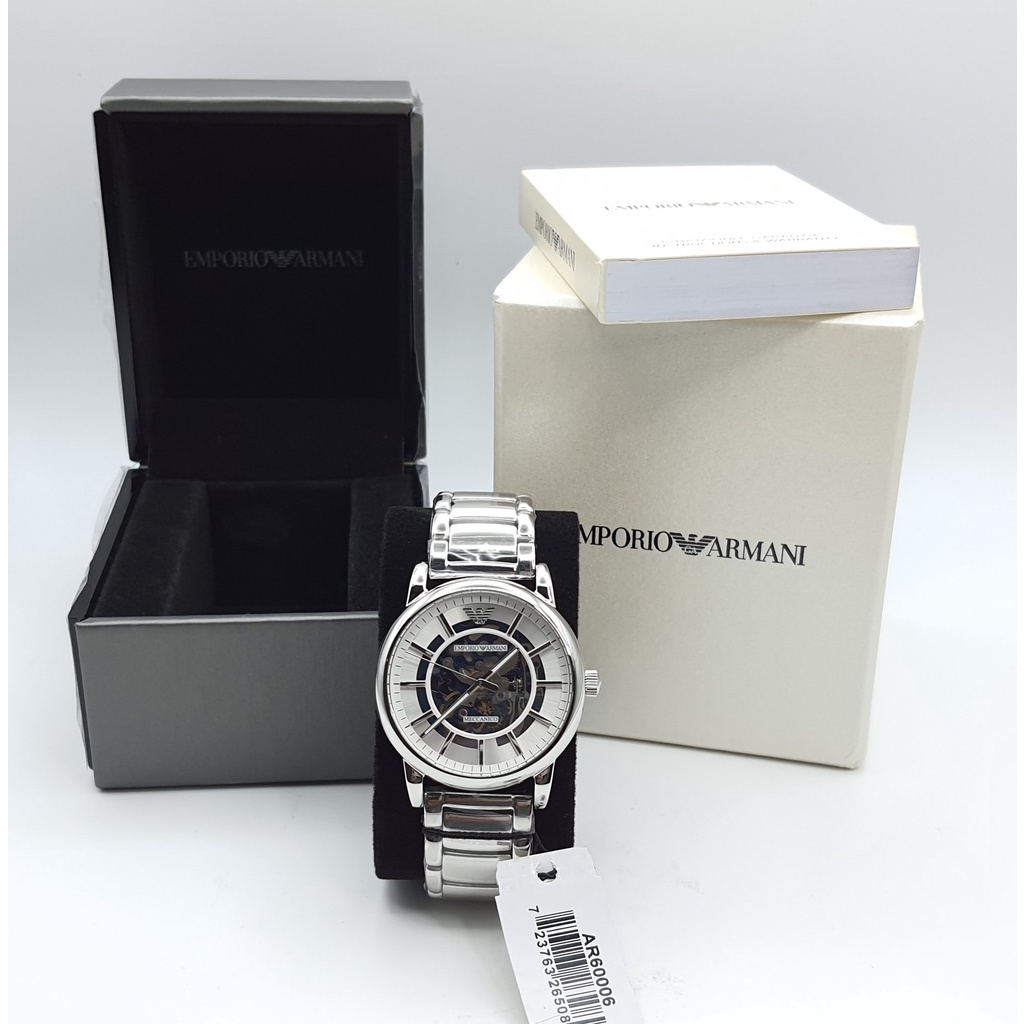 นาฬิกา EMPORIO ARMANI MEN'S AR60006 MECLANICO AUTOMATIC WATCH 42 MM พร้อมกล่อง (ใหม่)