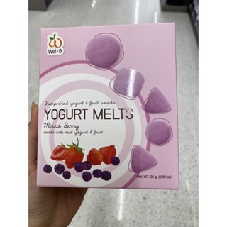 Yogurt Melts Mixed Berry ( Wel B ) 25 G. โยเกิร์ตกรอบ รสมิกซ์เบอรี่ ตรา เวลบี