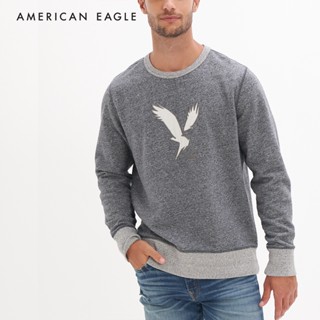 American Eagle Crew Neck Graphic Sweatshirt เสื้อ สเวตเชิ้ต ผู้ชาย กราฟฟิค คอกลม  (NMSC 019-1945-029)