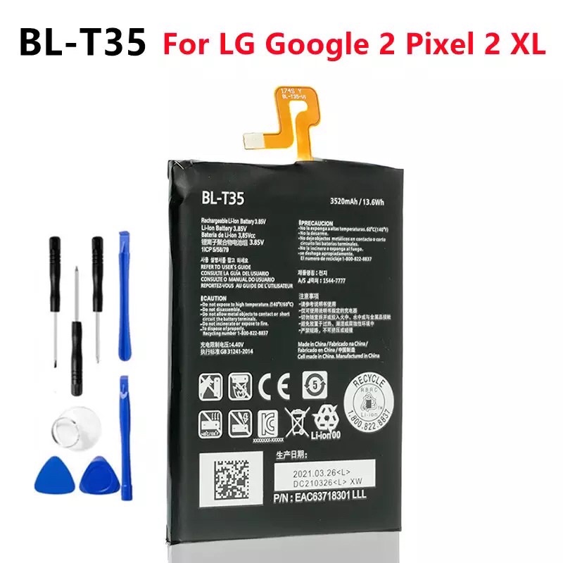 BL-T35 3520MAh แบตเตอรี่ทดแทนสำหรับ LG Google2 Google 2พิกเซล2 XL Pixel2 BL T35 BLT35 + เครื่องมือฟร