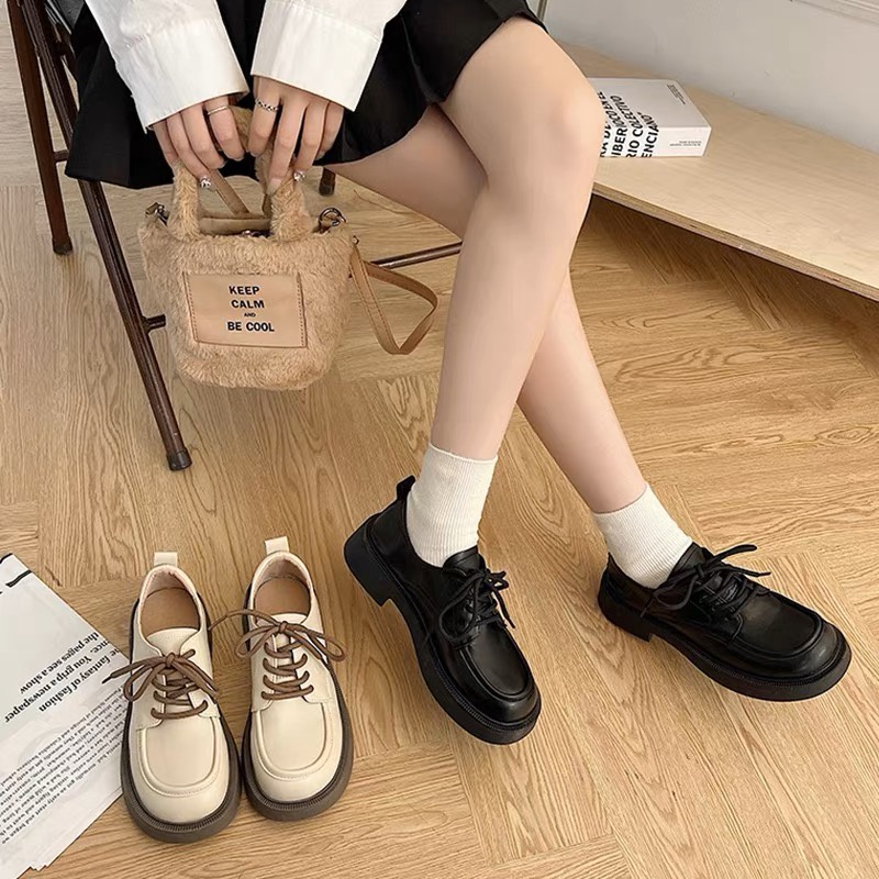 One for all พร้อมส่งจากไทย TX397 รองเท้าแฟชั่น รองเท้าผ้าใบ หุ้มส้น ส้นหนา ใส่สบาย (เท้าอูมหน้าเท้ากว้างมากเพิ่ม 1 ไซส์)