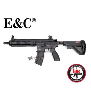 E&amp;C 102 S2 (QD1.0) HK416D BLACK AEG สีดำ ระบบไฟฟ้า แถมลูกบีบี ~ 1,000 นัด เป้ากระดาษ ,ของเล่นบีบีกัน