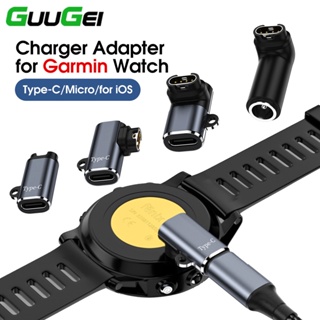 Guugei อะแดปเตอร์แปลงสายชาร์จ Type C Micro USB IOS ตัวเมีย เป็นสายชาร์จ สําหรับ Garmin Watch