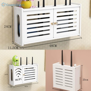 【SWTDRM】Wifi Router Rack Shelf Storage Wall Mounted Bracket Cable Hanging Home Decor-【Sweetdream】