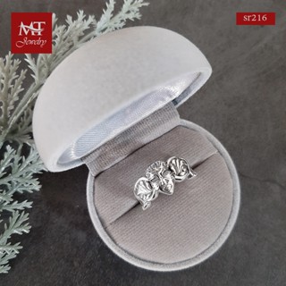 MT แหวนเงินแท้ หน้ากากแฟนซี งานรมดำ ไซส์: 52, 54, 56, 60 Solid 925 Sterling Silver Ring (sr216) MT Jewelry มณีธารา