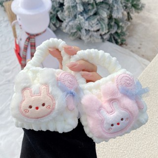 เคสหูฟังบลูทูธ ผ้ากํามะหยี่ขนนิ่ม ลายอมยิ้มน่ารัก สําหรับ Airpods Pro 2 2nd Air Pods 1 2