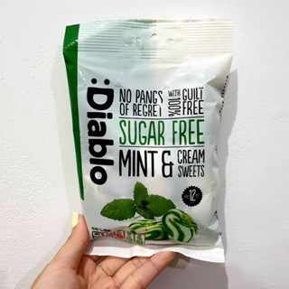 พร้อมส่ง !! เดียโบลลูกอมรสมินท์และครีม 75 กรัม Diablo Mint&amp;Cream Sweets Candy 75 g.