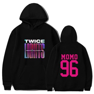 [เสื้อฮู้ดแฟชั่น] ใหม่ล่าสุด เสื้อกันหนาว ผ้าฝ้าย มีฮู้ด ลาย Twice World Tour Twicelights Kpop แฟชั่นยอดนิยม สําหรับผู้ชาย ของขวัญให้เพื่อน HS Pg040