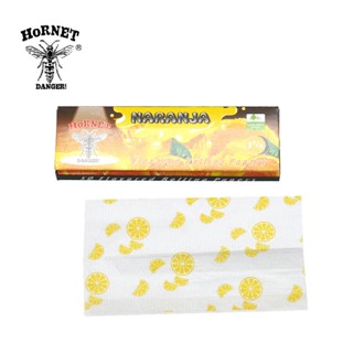 กระดาษโรล Hornet กลิ่นส้ม 78 มม 50 แผ่น/ตลับ 🌿 Hornet Rolling Papers 78mm 1 1/4 Size 50 Leaves/Booklets