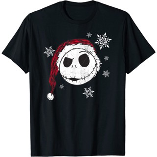 เสื้อยืด พิมพ์ลาย Disney Nightmare Before Christmas Snowflake วันหยุดคริสต์มาส o