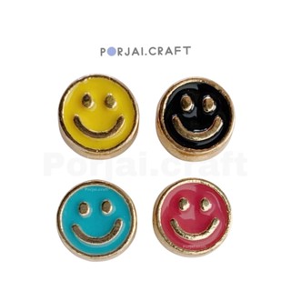 ลูกปัดหน้ายิ้ม Alloy smiley beads 8mm