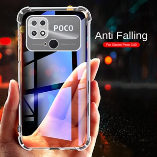 Case Clear Transparent Shockproof Soft Back Cover For xiaomi Pocophone Poco C40 C50 Poxo Poko C 40 40C PocoC40 220333QPG 6.71"