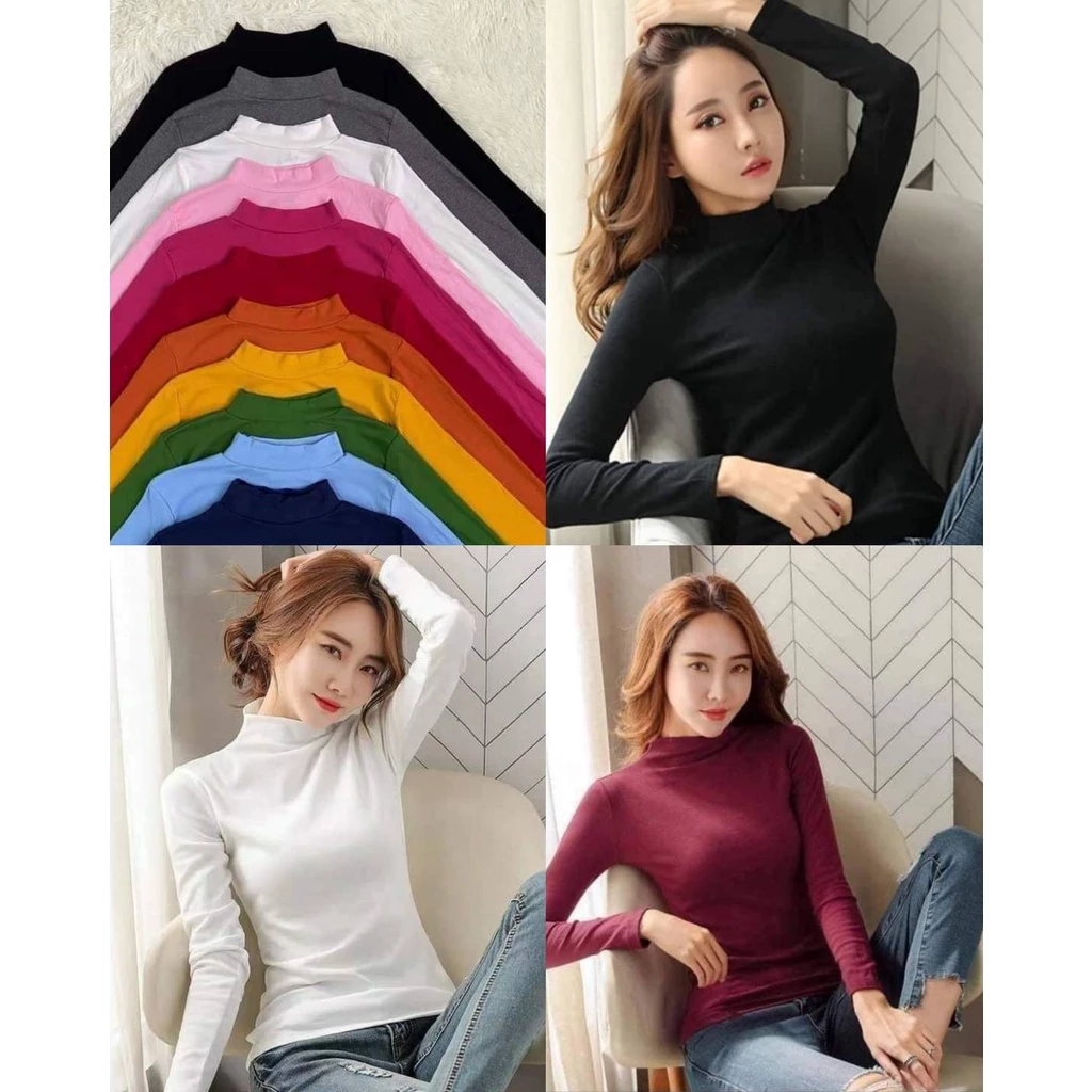 เสื้อคอเต่าแขนยาว เต็มตัว (ผ้าคอตตอน)