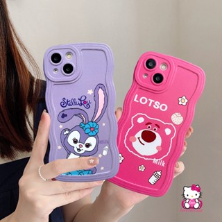 เคสโทรศัพท์มือถือนิ่ม ขอบหยัก ลายหมีสตรอเบอร์รี่ StellaLou น่ารัก สําหรับ OPPO A15 A57 A16 A55 A17 A16K A54 A17K A12 A77 A96 A95 A5s A7 A1k A77s A53 A3s A76 A74 A5 A9 A16s Reno 8 7 7Z 8Z 6 A12E A52 เคส