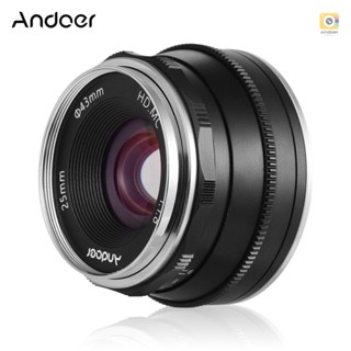 Andoer 25mm F1.8 Manual Focus Lens Large Aperture Compatible with   M1/ M2/ M3/ M5/ M6/ M10/ M100/ M50 EOS M-Mount