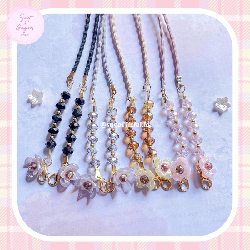 SNG 2in1 สายรัดหน้ากากพร้อมดอกไม้ / ขั้วต่อหน้ากาก / สร้อยคอหน้ากาก