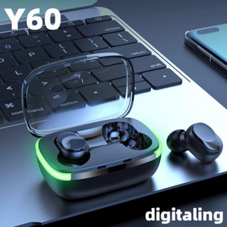 Y60 หูฟังบลูทูธไร้สาย 5.1 Hifi สเตอริโอ กันน้ํา พร้อมไมโครโฟน แฮนด์ฟรี