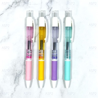 DONG-A (ดองอา) รุ่น Q-Knock ปากกาลูกลื่น ขนาด 0.5มม ปากกา ปากกาแบบกด สีหมึกน้ำเงิน (1 ด้าม) คละสีด้าม
