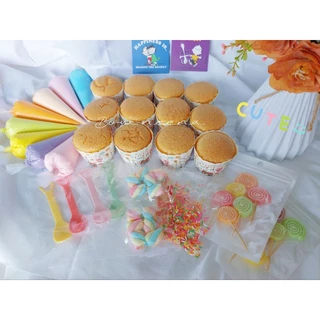 🧁พร้อมส่ง🧁คัพเค้กdiy ออกแบบเอง + ฟรีที่ปาดครีม