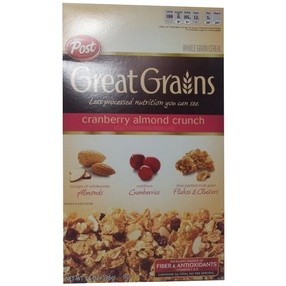 Cranberry Almond Crunch Post Great Grains 396 G.