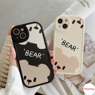 เคสโทรศัพท์มือถือ แบบนิ่ม ลายหมีน่ารัก สําหรับ iPhone 15 14 13 12 11 Pro X XR XS Max SE 2020 6 6S 7 8 Plus