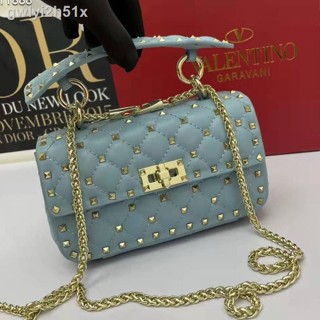 ◄△Lowest priceValentino Crossbody Bag, The New Rockstud Spike Small Chain Bag, Valentino Women s Leather Bag