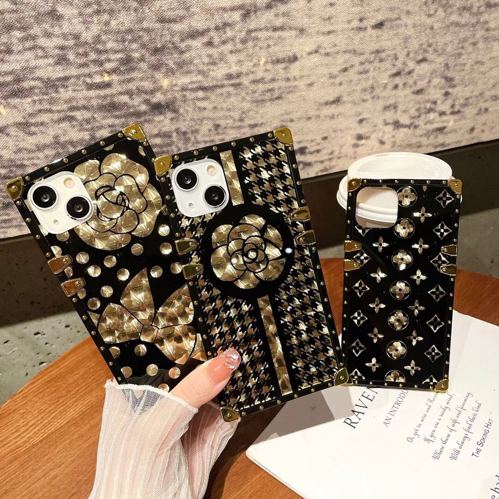 For OPPO A74 A94 A95 A96 A76 Reno 2 Z 2F 2Z 4 5 5F 6 6Z 7 7Z 8Z Realme 9i 9 Pro Luxury Colorful Flower Square Phone Case